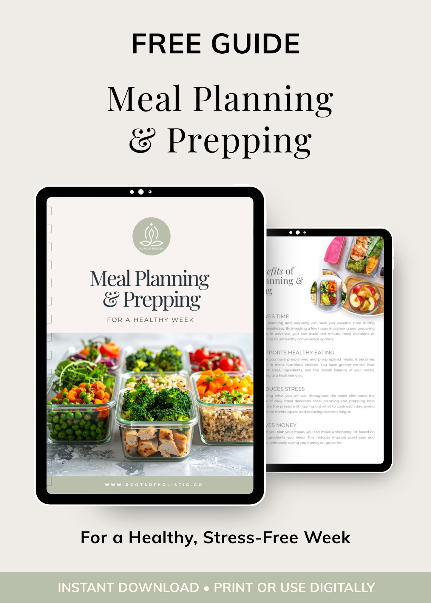 Free Guide: Meal Planning & Prepping – For a Healthy, Stress-Free Week
