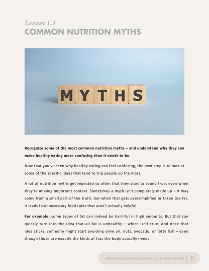 Nutrition Course for Beginners – Balanced Eating & Food Freedom | Instant Download