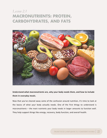 Nutrition Course for Beginners – Balanced Eating & Food Freedom | Instant Download