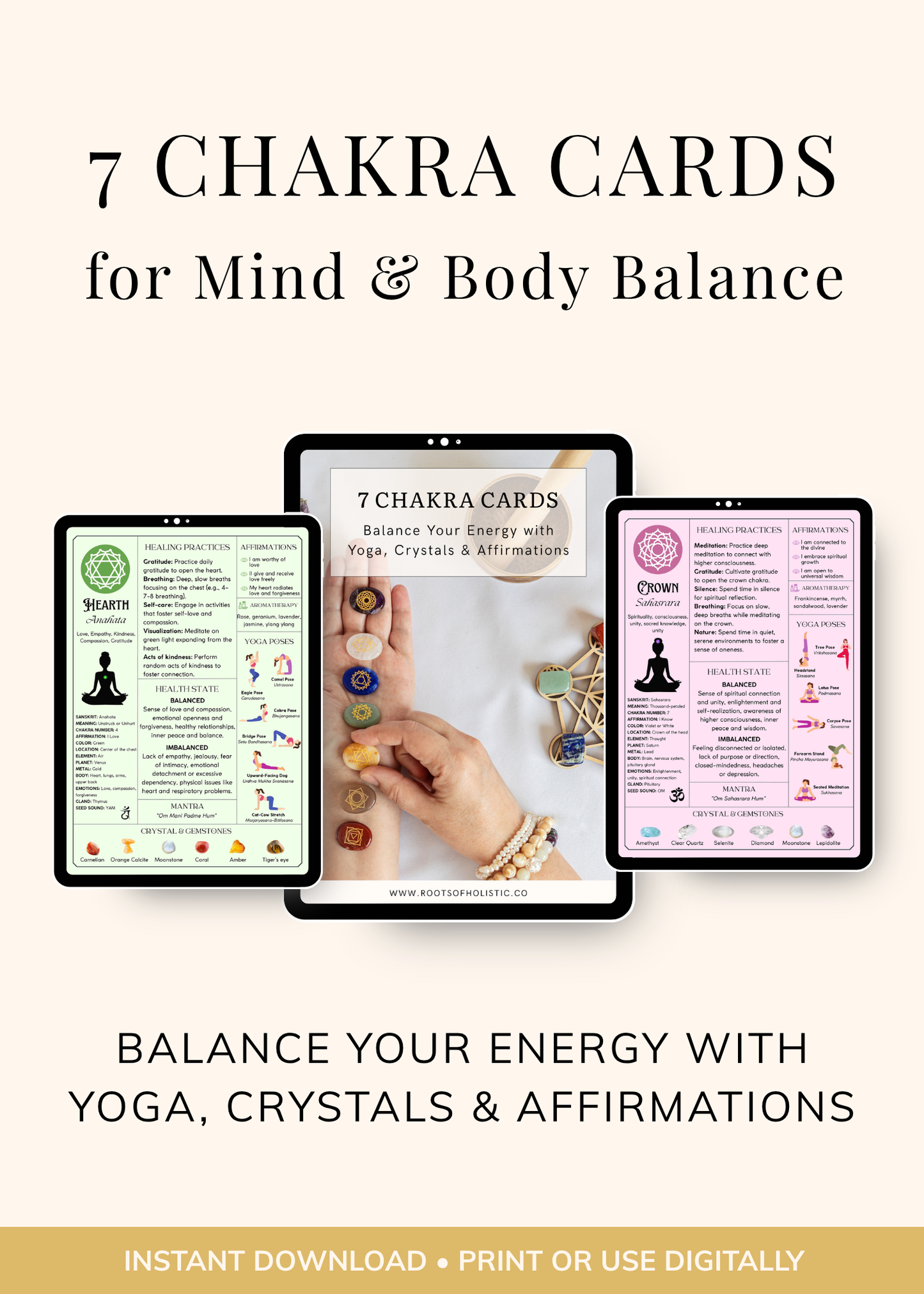 Printable Chakra Cards