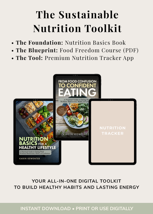 From Food Confusion to Confident Eating – Complete Nutrition Bundle with Guide, Course & Tracker (Lifetime Access)