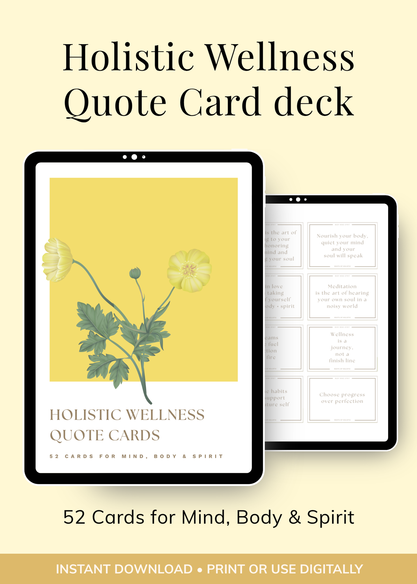 Printable Quote Card Deck for Mind–Body–Soul