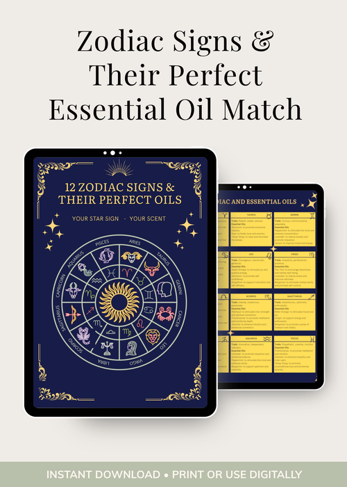 Zodiac Signs & Their Perfect Essential Oils Chart
