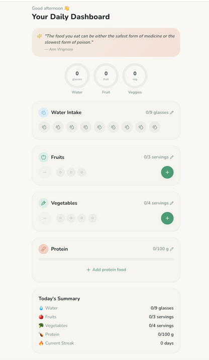 Nutrition Tracker App - Just track the good stuff