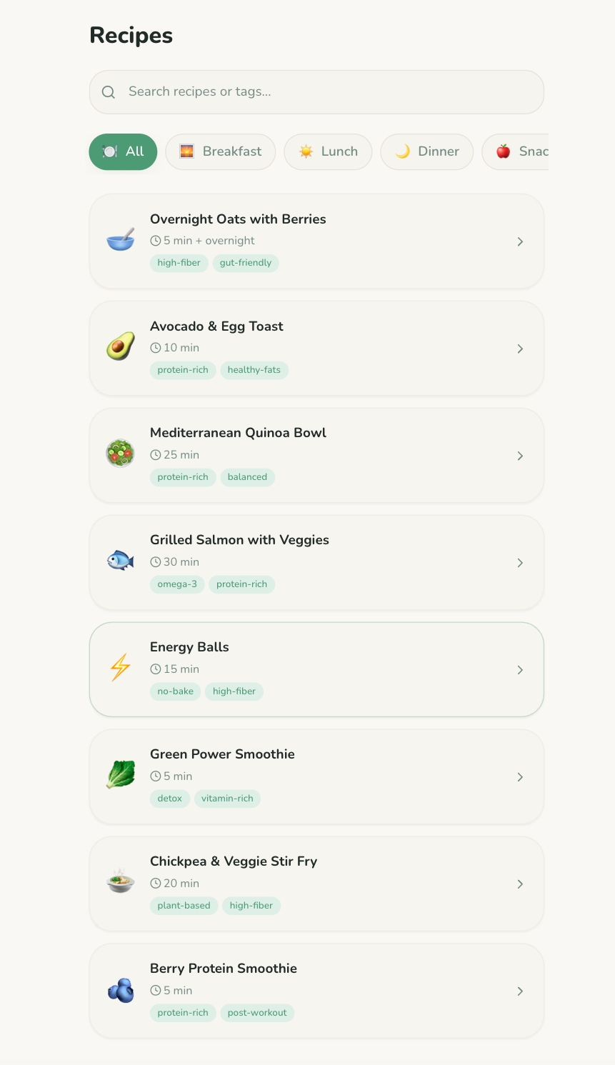 Nutrition Tracker App