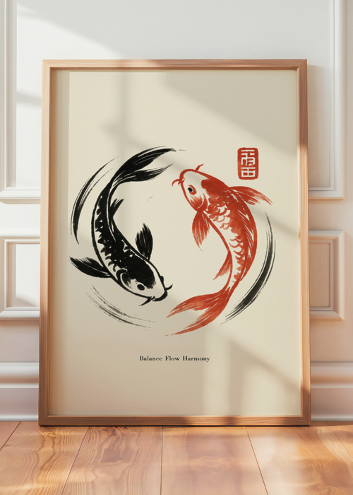 Yin Yang Koi home decor