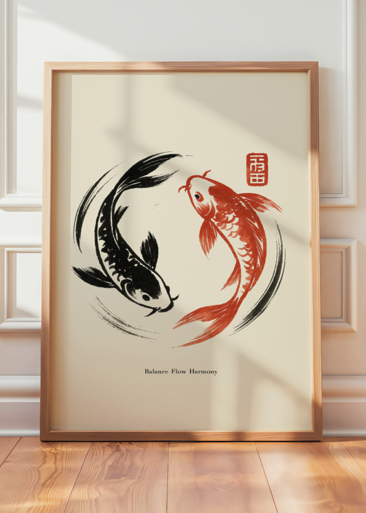 Yin Yang Koi home decor