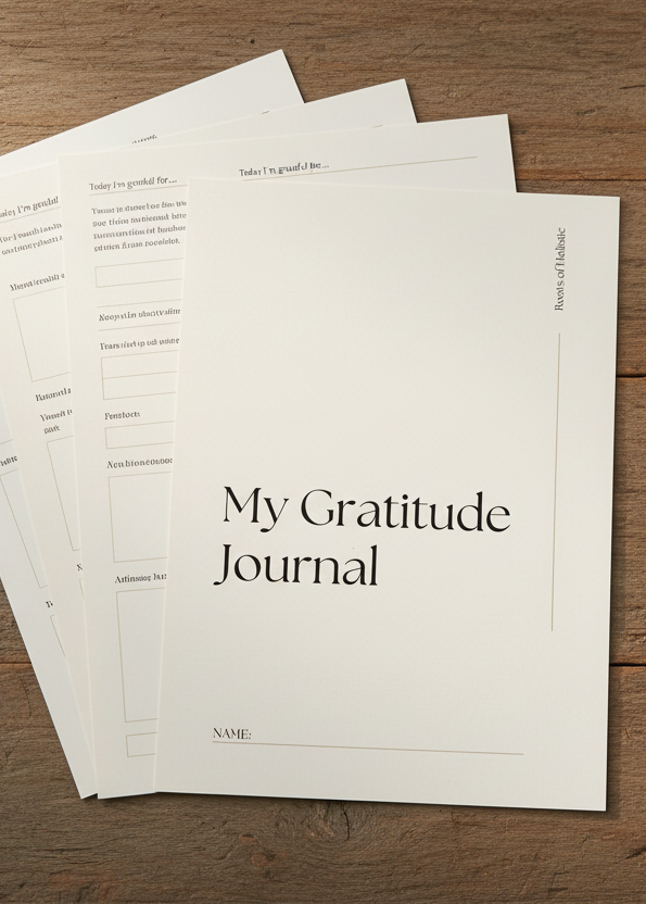 Gratitude Journal utskrivna ark