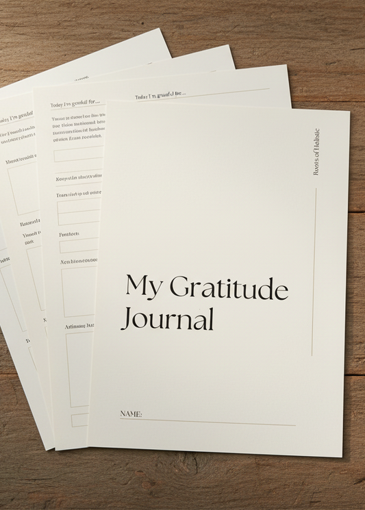 Gratitude Journal utskrivna ark